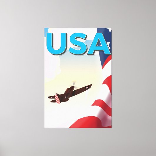 VS-poster uit de Tweede Wereldoorlog Canvas Afdruk (Voorkant)