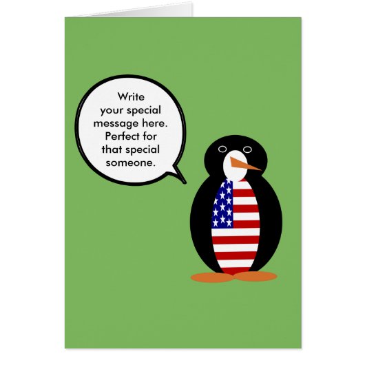 VS pratende mevrouw Pinguïn Persoonlijk gemaakt (Voorkant)