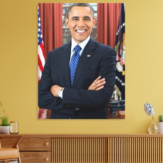 VS-president Barack Obama Canvas Afdruk (Insitu (Woonkamer))
