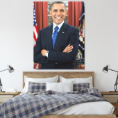 VS-president Barack Obama Canvas Afdruk (Insitu (Slaapkamer))