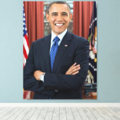 VS-president Barack Obama Canvas Afdruk (Insitu (Houten vloer))