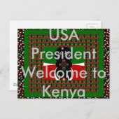 VS-President Welkom in het Briefkaart van Kenia (Voorkant / Achterkant)