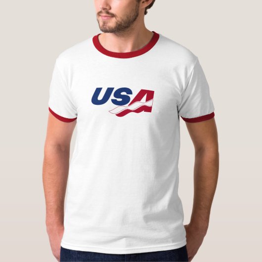 VS Racquetball Ringer Tee Shirt (Voorkant)