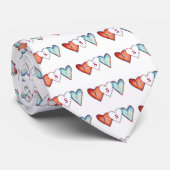 VS Red, White en Blue America Hearts Stropdas (Opgerold)
