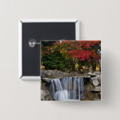 VS, Redmond, Washington. Herfst in een park. Vierkante Button 5,1 Cm (Voorkant /achterkant)