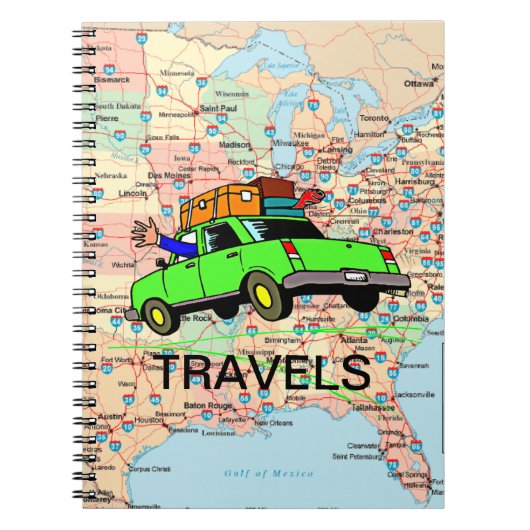 VS-reisplatenbord voor snelwegen Notitieboek (Voorkant)