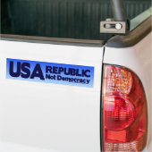 VS - Republiek niet democratie Bumpersticker (Op Truck)
