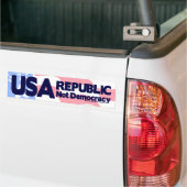 VS - Republiek niet democratie Bumpersticker (Op Truck)