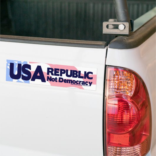VS - Republiek niet democratie Bumpersticker (Op Truck)