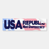 VS - Republiek niet democratie Bumpersticker (Voorkant)