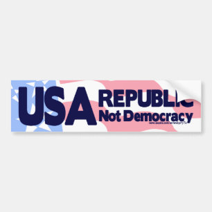 VS - Republiek niet democratie Bumpersticker