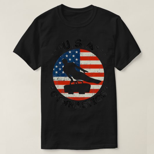 VS Retro Gymnastics Team Support USA Mannen T-shirt (Design voorkant)