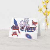 VS-Rocket op 4 juli Kaart (Gele Bloem)