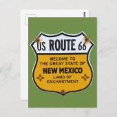 VS Route 66 New Mexico Travel Briefkaart (Voorkant / Achterkant)