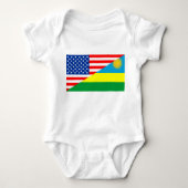 vs - rwanda - land halve vlag amerika - symbool romper (Voorkant)