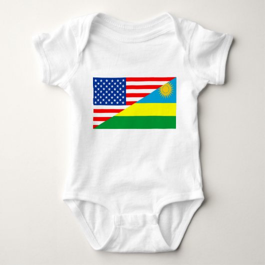 vs - rwanda - land halve vlag amerika - symbool romper (Voorkant)
