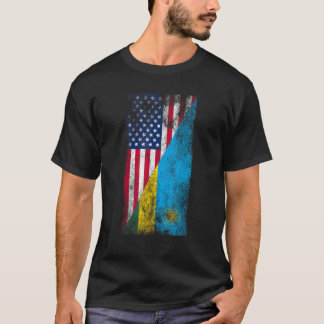 VS Rwanda Vlaggen Verenigde Staten van Amerika Rwa T-shirt