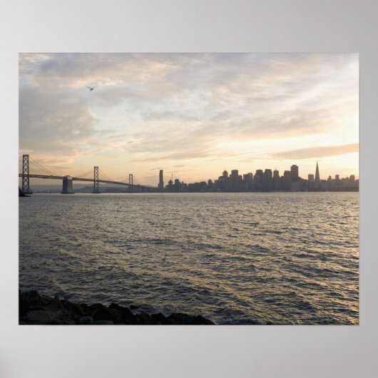 VS, San Francisco, City skyline met Golden Poster (Voorkant)