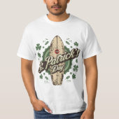 VS Scherm Gedrukt Retro Groen Iers Verdrietig T-shirt (Voorkant)