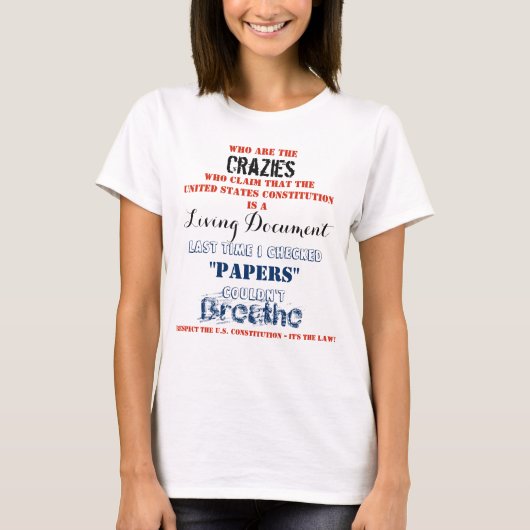 VS-Shirt Grondwettelijk Document Statement T-shirt (Voorkant)