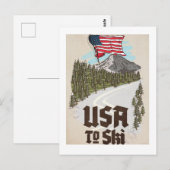 VS Skiën Briefkaart (Voorkant / Achterkant)