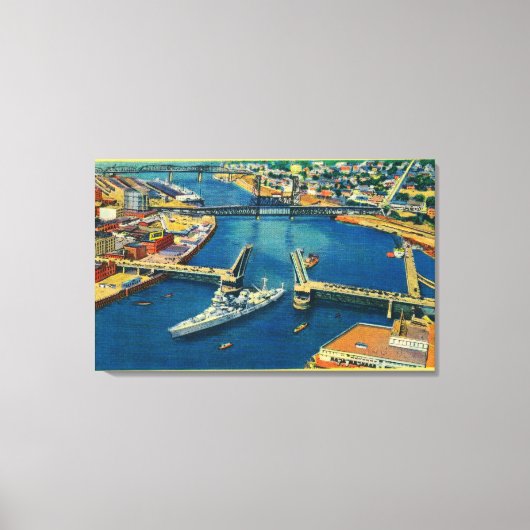 VS-slagschip door Portland Canvas Afdruk (Voorkant)