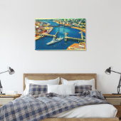 VS-slagschip door Portland Canvas Afdruk (Insitu (Slaapkamer))