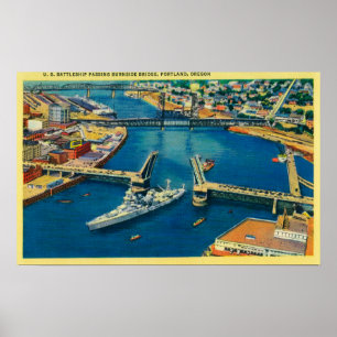 VS-slagschip door Portland Poster