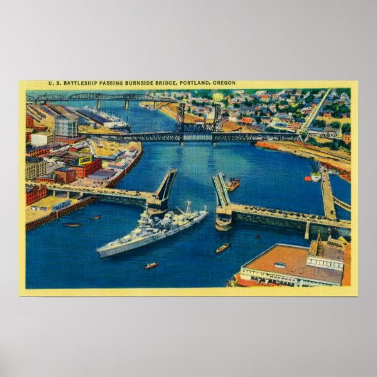 VS-slagschip door Portland Poster (Voorkant)
