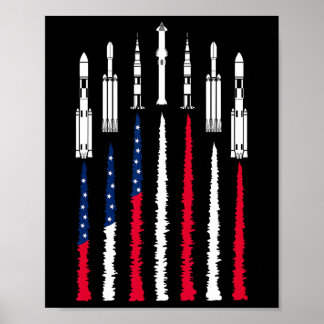 VS Space Rockets 4th of July Mannen Vrouwen Kinder Poster
