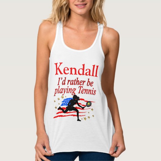 VS SPELEN LIEVER GEPERSONALISEERDE TENNIS-TANKTOP TANKTOP (Voorkant)