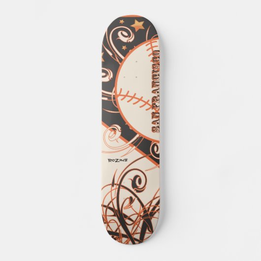 VS Sportteam San Francisco Bay Area Baseball Skateboard (Voorkant)