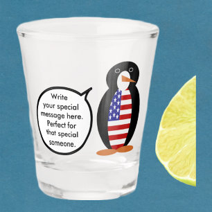 VS sprekende Mevrouw Pinguïn Persoonlijk Shot Glas