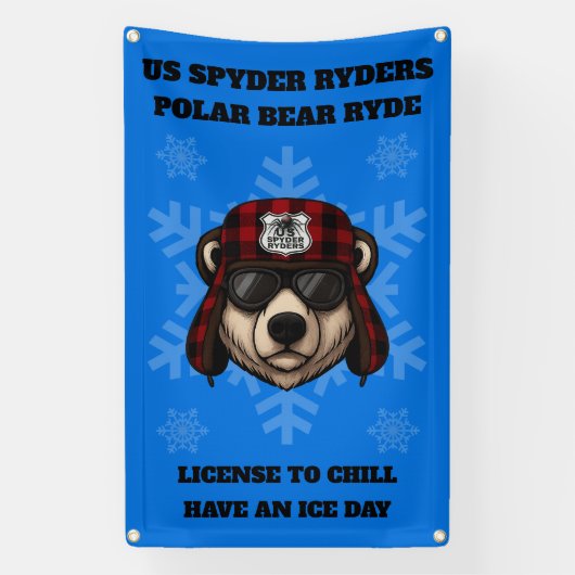 VS SPYDER RYDERS - IJsbeer Ryde Banner3 Spandoek (Verticaal)
