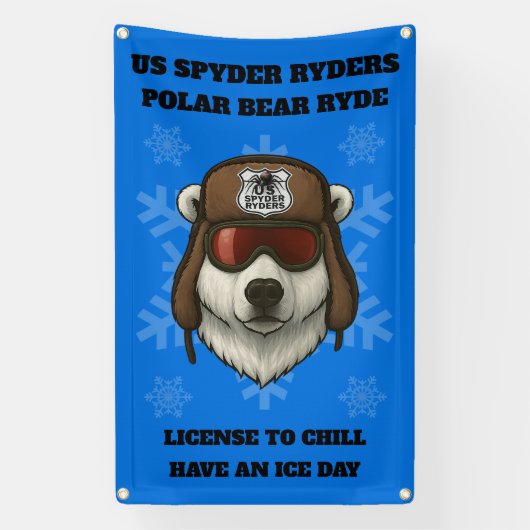 VS SPYDER RYDERS - IJsbeer Ryde Banner4 Spandoek (Verticaal)