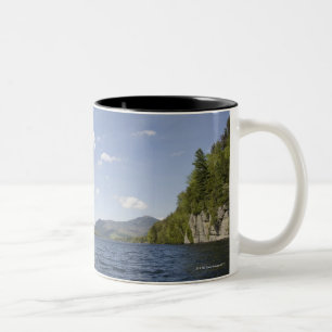 VS, staat New York, Adirondack Mountains, Lake 2 Tweekleurige Koffiemok
