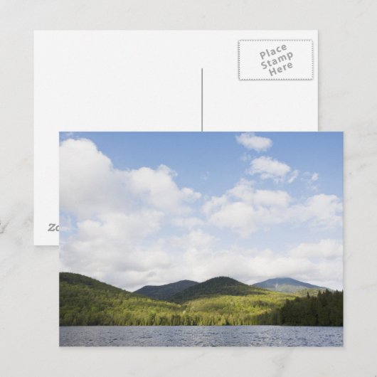 VS, staat New York, Adirondack Mountains, Lake Briefkaart (Voorkant / Achterkant)