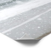 VS, staat New York, Rockaway Beach, sneeuw storm 2 Poster (Hoek)