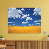 VS, staat Washington, Colfax. Rijpe gerst ontmoet Canvas Afdruk (Insitu (Woonkamer))