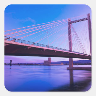 VS, staat Washington. Columbia-rivier is 2 Vierkante Sticker