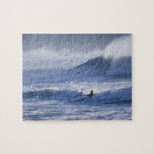 VS, staat Washington, La Push. Man in kajak Legpuzzel (Horizontaal)