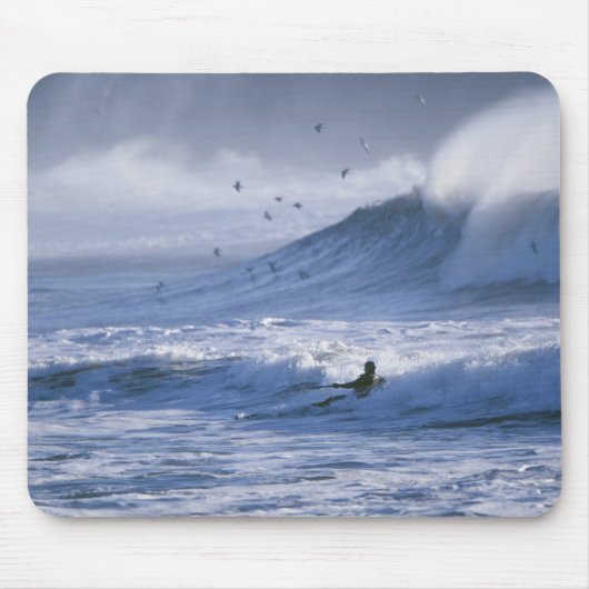 VS, staat Washington, La Push. Man kayak Muismat (Voorkant)