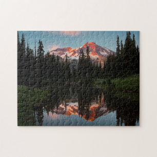 VS, staat Washington. Mt. Rainier weerspiegeld Legpuzzel