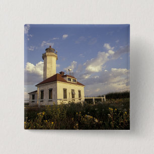 VS, staat Washington, nabij Port Townsend. Haven Vierkante Button 5,1 Cm