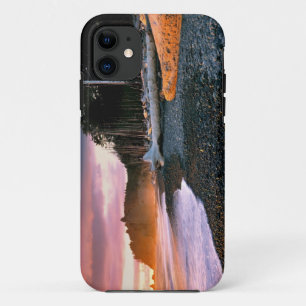 VS, staat Washington, Olympic NP. Golven spoelen t iPhone 11 Hoesje