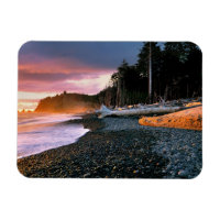 VS, staat Washington, Olympic NP. Golven spoelen t
