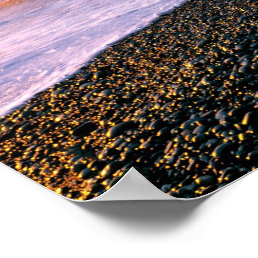 VS, staat Washington, Olympisch NP. Golven vallen  Poster (Hoek)