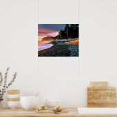 VS, staat Washington, Olympisch NP. Golven vallen  Poster (Keuken)