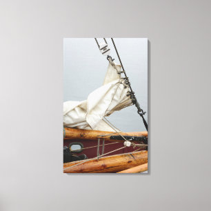 VS, staat Washington, Port Townsend. Zeilboot Canvas Afdruk