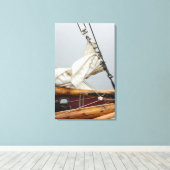 VS, staat Washington, Port Townsend. Zeilboot Canvas Afdruk (Insitu (Houten vloer))